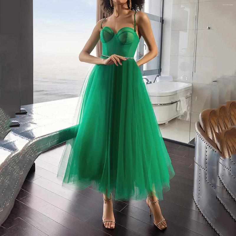 Casual Dresses Women Elegant Sleeveless Mesh Wedding Bridesmaid Sexy Sling Evening Spaghetti Strap Party Green Princess Dress
Casual Dresses Women Elegant Sleeveless Mesh Wedding Bridesmaid Sexy Sling Evening Spaghetti Strap Party Green Princess Dress