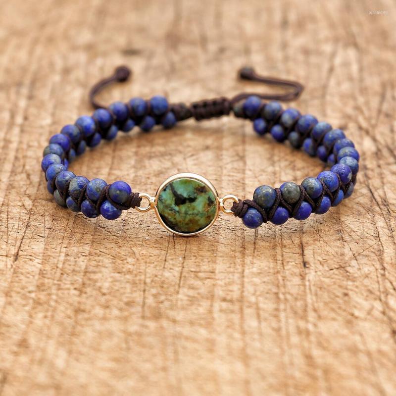 Charm Bracelets Natural Stone African Japser Lapis String Braided Yoga Friendship Lover Women Men Jewelry
Charm Bracelets Natural Stone African Japser Lapis String Braided Yoga Friendship Lover Women Men Jewelry