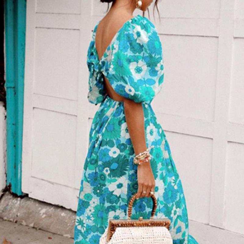 Casual Dresses Summer 2023 Women' Printed V-Neck Sundress Sexy Backless Lace-Up Puff Sleeve Party Dress Fashion Hollow A-Line Long, Blue
Casual Dresses Summer 2023 Women' Printed V-Neck Sundress Sexy Backless Lace-Up Puff Sleeve Party Dress Fashion Hollow A-Line Long, Blue