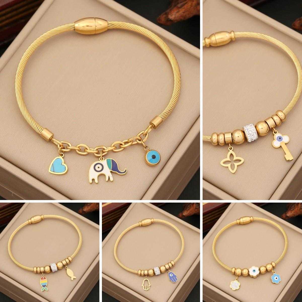 Accessories Dripping Oil Eye Bracelet Auspicious Elephant Stainless Steel Jewelry Personality Palm
Accessories Dripping Oil Eye Bracelet Auspicious Elephant Stainless Steel Jewelry Personality Palm