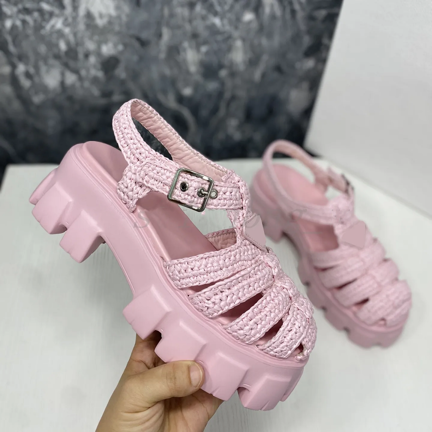 Designer Sandals Women Monolith Fiber Women Sandals Summer Muffin Thick Sole Beach Roman Shoes Fresh Color Shoes
Designer Sandals Women Monolith Fiber Women Sandals Summer Muffin Thick Sole Beach Roman Shoes Fresh Color Shoes