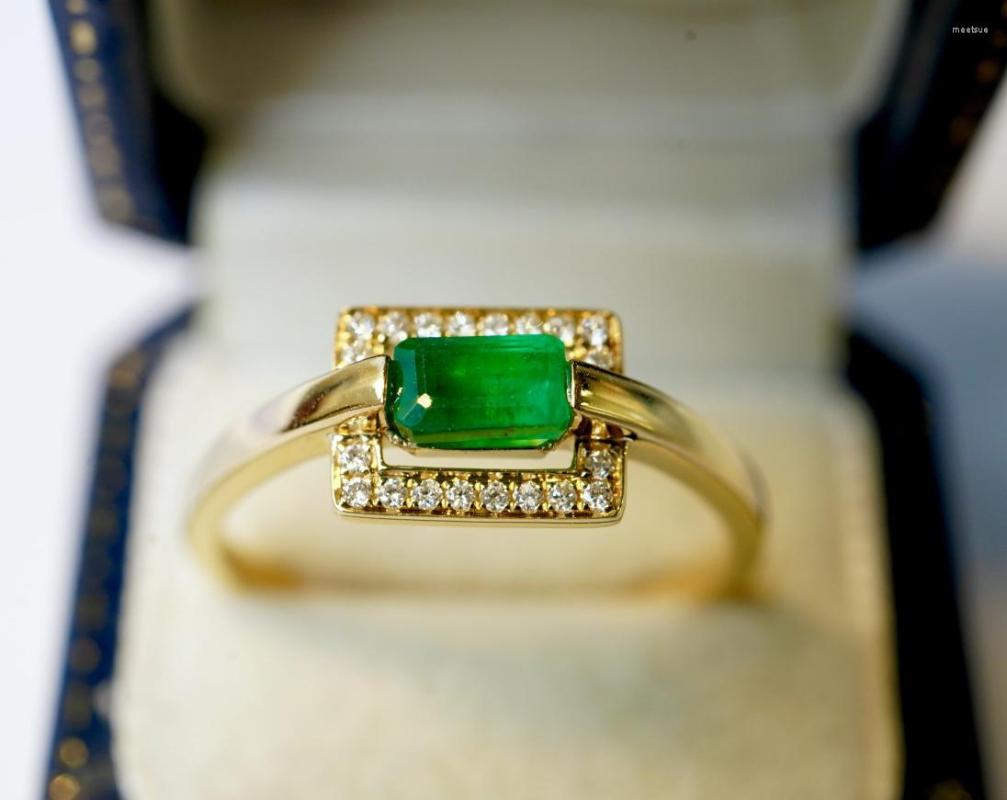 Cluster Rings SX Solid 18K Gold 0.46ct Nature Emerald Gemstones For Women Fine Jewelry Presents The Six-word Admonition
Cluster Rings SX Solid 18K Gold 0.46ct Nature Emerald Gemstones For Women Fine Jewelry Presents The Six-word Admonition