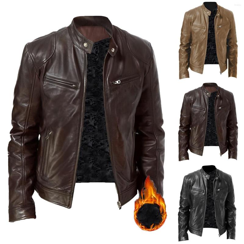Men's Jackets Men's Autumn And Winter Stand Collar Leather Jacket Zip Faux Biker Long Sleeve Fake For Men, Brown
Men's Jackets Men's Autumn And Winter Stand Collar Leather Jacket Zip Faux Biker Long Sleeve Fake For Men, Brown