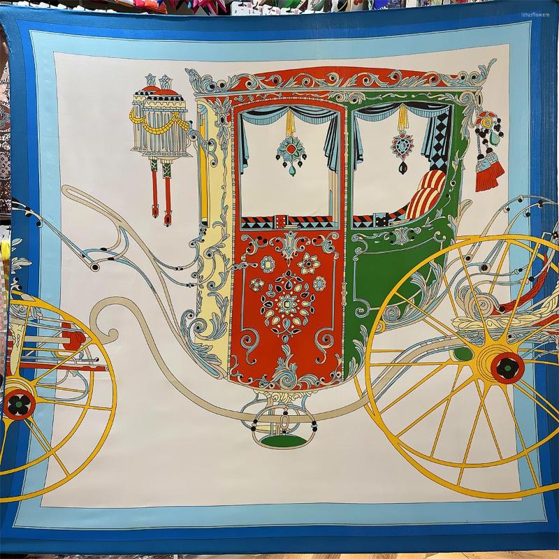 Scarves Fashion Silk Cashmere Scarf Women Hand Rolled Shawls Carriage Print Square Wraps Bandana Big Hijabs Female Foulard 135CM
Scarves Fashion Silk Cashmere Scarf Women Hand Rolled Shawls Carriage Print Square Wraps Bandana Big Hijabs Female Foulard 135CM