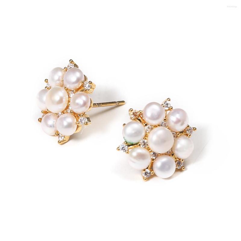 Stud Earrings Flower Natural Freshwater Pearl Round Elegant White Mother Of Shell Designer For Women Jewelry
Stud Earrings Flower Natural Freshwater Pearl Round Elegant White Mother Of Shell Designer For Women Jewelry