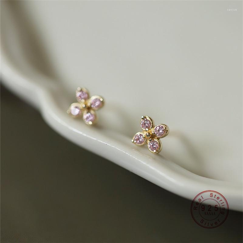Stud Earrings Light Pink Zircon Four Petal Flower For Women 925 Sterling Silver Temperament Sweet Girl Gift Jewelry
Stud Earrings Light Pink Zircon Four Petal Flower For Women 925 Sterling Silver Temperament Sweet Girl Gift Jewelry