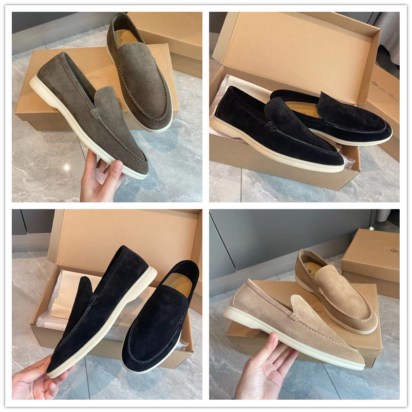 New Summer Luxury Designer Shoes Charms Embellished Walk Suede Loafers Couple Genuine Mens Leather Casual slip on flats for Men Women Sports Dress shoe 36-46
New Summer Luxury Designer Shoes Charms Embellished Walk Suede Loafers Couple Genuine Mens Leather Casual slip on flats for Men Women Sports Dress shoe 36-46