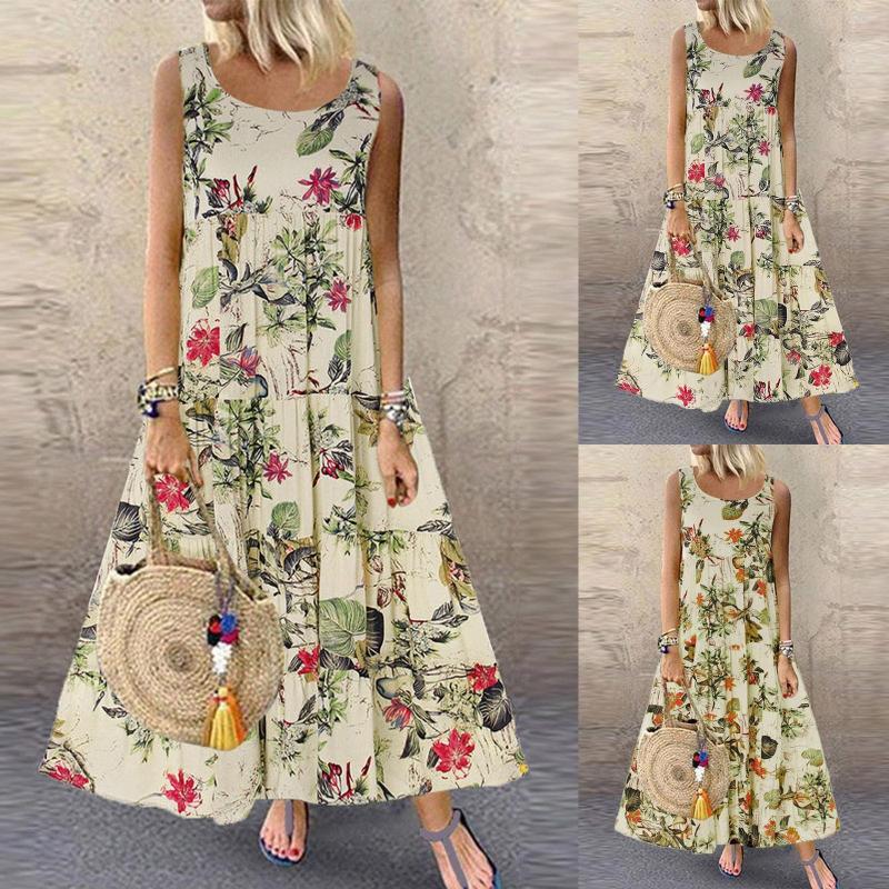 Casual Dresses Women Summer Dress Floral Printed Round Neck Sleeveless Long Fashion Elegant, Purple
Casual Dresses Women Summer Dress Floral Printed Round Neck Sleeveless Long Fashion Elegant, Purple