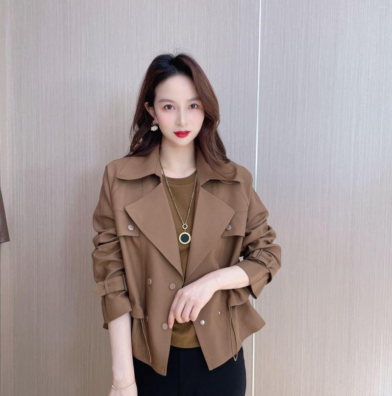 Women's Trench Coats Fashion Short Spring Jacket For Womens Outwear 2023 Korean Loose Elegant Lapel Double Breasted Jackets Oversize 4XL, Khaki 
Women's Trench Coats Fashion Short Spring Jacket For Womens Outwear 2023 Korean Loose Elegant Lapel Double Breasted Jackets Oversize 4XL, Khaki