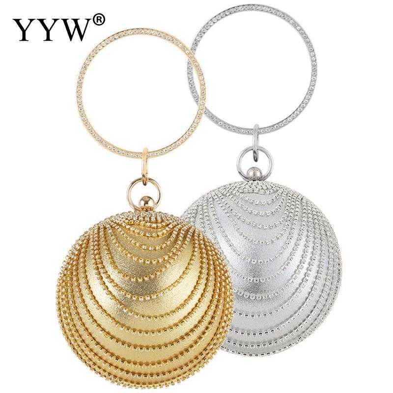 Evening Bags Circular Ring Metal Gold/sliver Rhinestone Round Ball Handbags Elegant Luxury Clutch Purse Small Wedding Wallets 230427, Black
Evening Bags Circular Ring Metal Gold/sliver Rhinestone Round Ball Handbags Elegant Luxury Clutch Purse Small Wedding Wallets 230427, Black