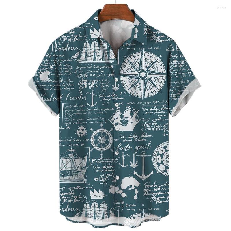Men's Casual Shirts Men's Shirt 3d Nautical Print Short-Sleeved Tops Vintage Summer T-Shirt Lapel Clothing Oversized Men, E01-dy10440
Men's Casual Shirts Men's Shirt 3d Nautical Print Short-Sleeved Tops Vintage Summer T-Shirt Lapel Clothing Oversized Men, E01-dy10440