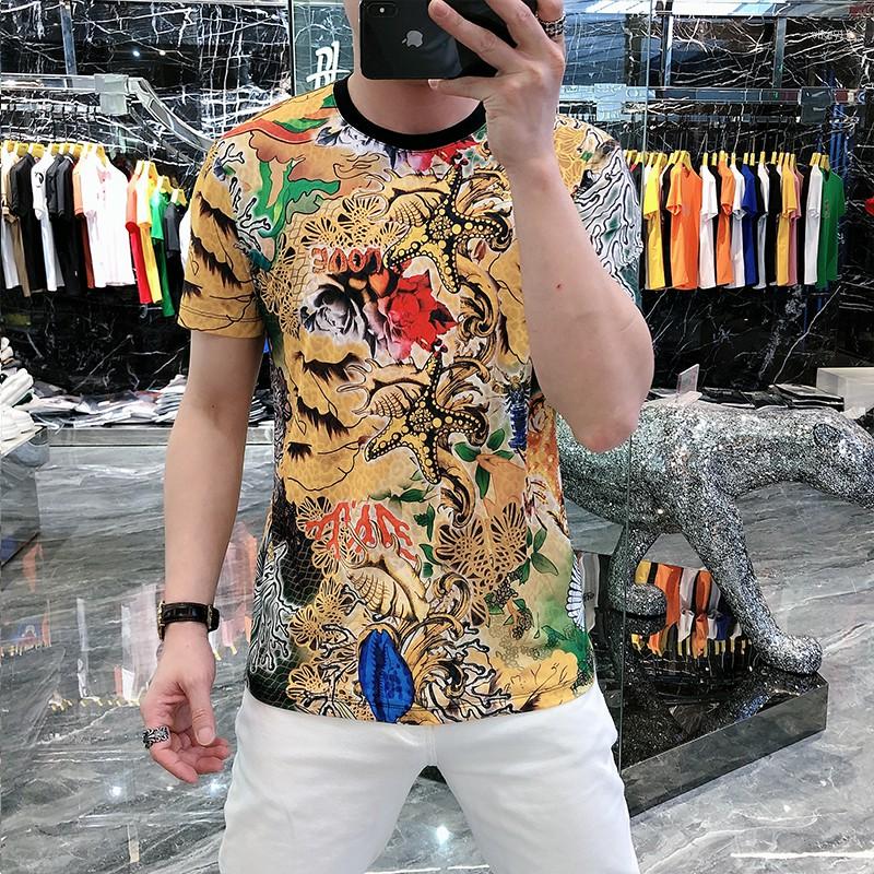 Men's T Shirts Tide Brand Silky Luxury For Men Short Sleeve Slim Print Summer Fashion Quality Smooth Comfortable Design Tees Camisetas, Picture shown
Men's T Shirts Tide Brand Silky Luxury For Men Short Sleeve Slim Print Summer Fashion Quality Smooth Comfortable Design Tees Camisetas, Picture shown