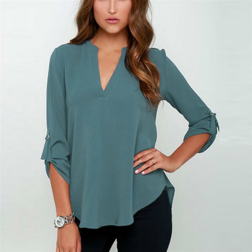 Women's Blouses Shirts Women Summer Chiffon Solid Shirt Blouses V Neck Three Quarter Sleeve Irregular Hem Plus Size Casual Loose Blouse 230508, White
Women's Blouses Shirts Women Summer Chiffon Solid Shirt Blouses V Neck Three Quarter Sleeve Irregular Hem Plus Size Casual Loose Blouse 230508, White