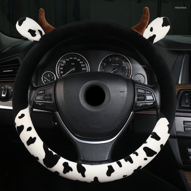 Steering Wheel Covers Cute Cow Ear Car Cover Winter Plush Warmth Handlebar Universal 36-39CM
Steering Wheel Covers Cute Cow Ear Car Cover Winter Plush Warmth Handlebar Universal 36-39CM