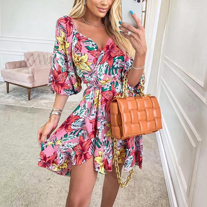 Party Dresses Retro Flower Print Mini Dress Female 2023 Spring Autumn Fashion V-neck Half Sleeve Lace Ladies Casual Belt Loose, 01 print
Party Dresses Retro Flower Print Mini Dress Female 2023 Spring Autumn Fashion V-neck Half Sleeve Lace Ladies Casual Belt Loose, 01 print