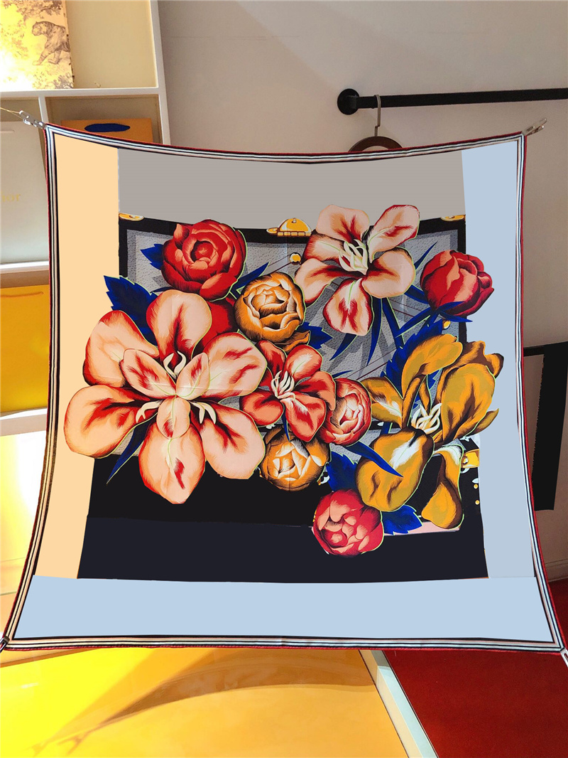 Luxury Designer Women Silk Scarf Wrap Head Scarfs Square Scarf 90cm Summer Brand Silk Shawl Luxury Knitted Flower Neckerchief Box
Luxury Designer Women Silk Scarf Wrap Head Scarfs Square Scarf 90cm Summer Brand Silk Shawl Luxury Knitted Flower Neckerchief Box