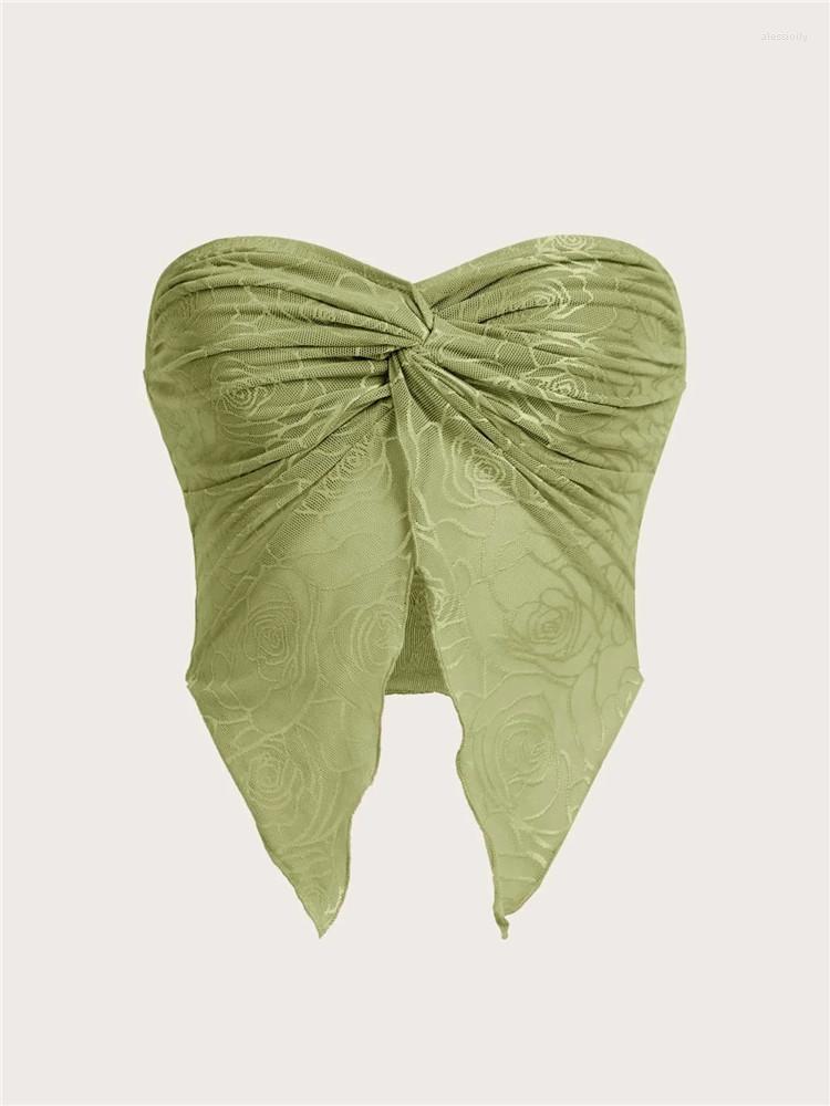 Women' Tanks 2000s Y2K Twist Ruched Split Strapless Tube Top Women Summer High Street Style Sexy Sleeveless Crop Streetwear, Light green 
Women' Tanks 2000s Y2K Twist Ruched Split Strapless Tube Top Women Summer High Street Style Sexy Sleeveless Crop Streetwear, Light green