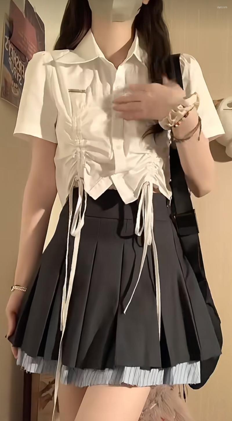 Skirts GP3166 Drawstring Design Short Sleeve Stitching Pleated Skirt Women's Summer 2023 Fashion Set, Gold
Skirts GP3166 Drawstring Design Short Sleeve Stitching Pleated Skirt Women's Summer 2023 Fashion Set, Gold