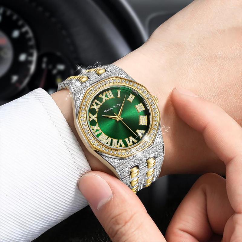 Wristwatches Marlen Keller 2023 Men's Fashion Casual Diamond Set Watch Quartz Stainless Steel
Wristwatches Marlen Keller 2023 Men's Fashion Casual Diamond Set Watch Quartz Stainless Steel