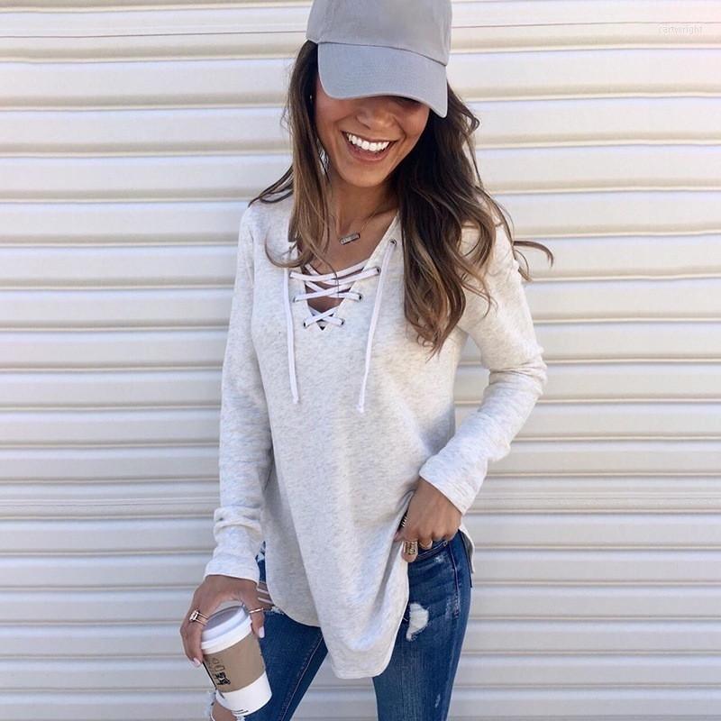 Women' T Shirts Large Size XXL 2023 Summer Women Solid Tee T-Shirt V Neck Long Sleeve Cross Bandage Tshirts Femme Tops Black White, Gray
Women' T Shirts Large Size XXL 2023 Summer Women Solid Tee T-Shirt V Neck Long Sleeve Cross Bandage Tshirts Femme Tops Black White, Gray