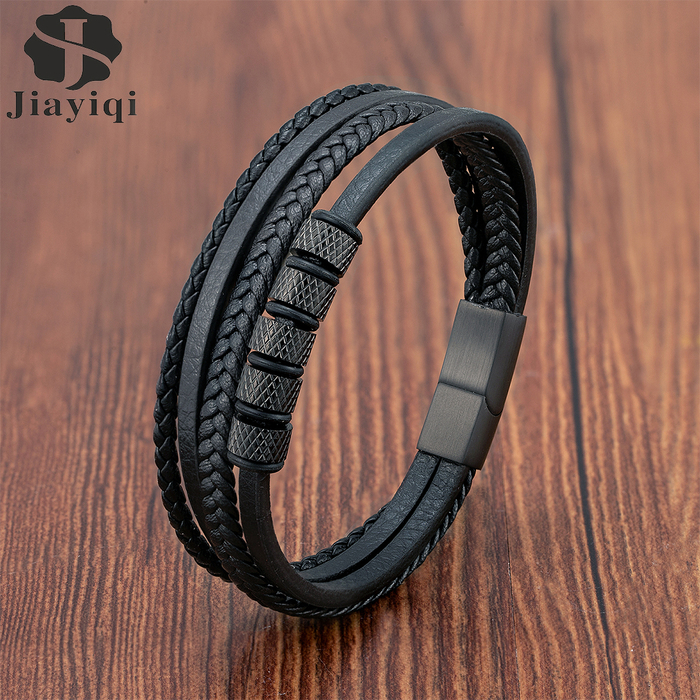 Chain Luxury Stainless Steel Beaded Bracelet Fashion Mens Jewelry Classic Multilayer Braided Leather Homme Year Men Gift 230508
Chain Luxury Stainless Steel Beaded Bracelet Fashion Mens Jewelry Classic Multilayer Braided Leather Homme Year Men Gift 230508