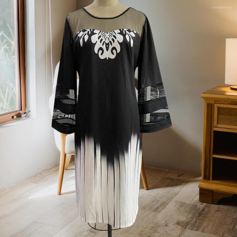 Casual Dresses Classic Party Dress Skin-touch Elegant O-Neck See-through Net Yarn Stitching Women Versatile, Black
Casual Dresses Classic Party Dress Skin-touch Elegant O-Neck See-through Net Yarn Stitching Women Versatile, Black
