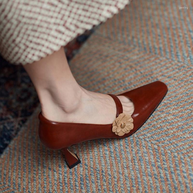 Dress Shoes Women's High Heels Mary Jane Pointed Toe Pumps Flower Buckle Office Black Brown Designer Tacones Mujer 1088G, Auburn
Dress Shoes Women's High Heels Mary Jane Pointed Toe Pumps Flower Buckle Office Black Brown Designer Tacones Mujer 1088G, Auburn