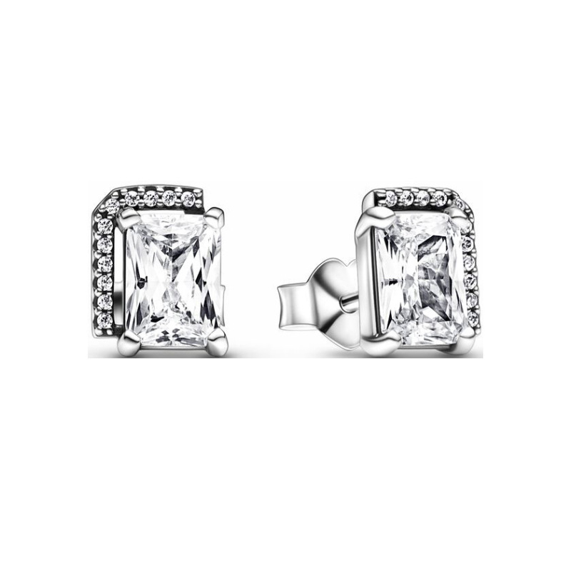925 Sterling Silver Earrings Pearl Five -Point Star Earrings Rectangular Bright Aura Snowflake Exquisite Jewelery Fashion Accessories Free Delivery