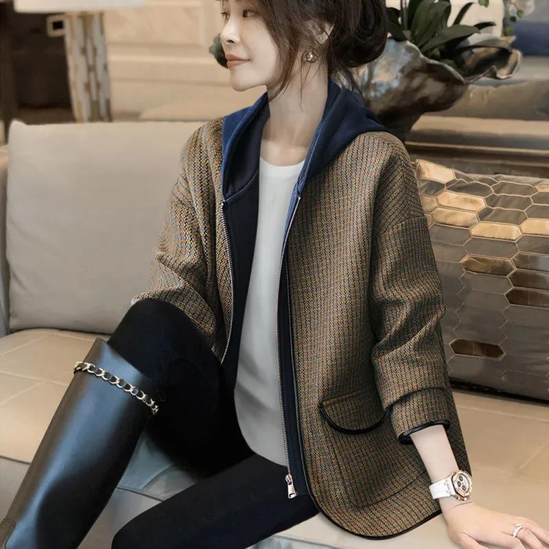 Women's Jackets 2023 Spring Autumn Jacket Women Loose Coat Tops Casaco Feminino Fashion Hooded Windbreaker Outerwear Pocket Female, Khaki
Women's Jackets 2023 Spring Autumn Jacket Women Loose Coat Tops Casaco Feminino Fashion Hooded Windbreaker Outerwear Pocket Female, Khaki