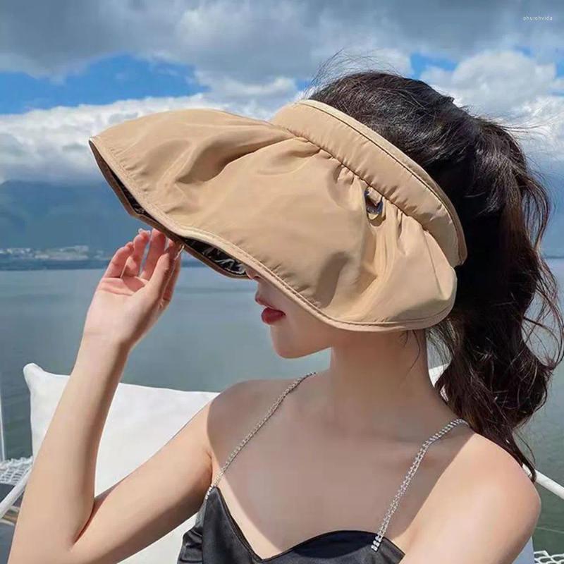 Wide Brim Hats Empty Top Visors Foldable Large Sun Hat Anti-UV Beach Girls Summer Sunscreen Cap Dual-Use Headband, Black
Wide Brim Hats Empty Top Visors Foldable Large Sun Hat Anti-UV Beach Girls Summer Sunscreen Cap Dual-Use Headband, Black