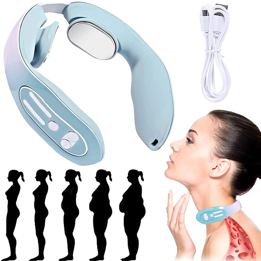 Other Massage Items EMS Neck r Cervical r TENS Electric Pulse Pain Relief Heating Therapy Lymphatic r Relax 230508