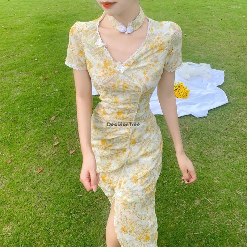 Ethnic Clothing 2023 Chinese Dress Bandage Qipao Style Traditional Retro Elegant Party Dance Costume
Ethnic Clothing 2023 Chinese Dress Bandage Qipao Style Traditional Retro Elegant Party Dance Costume