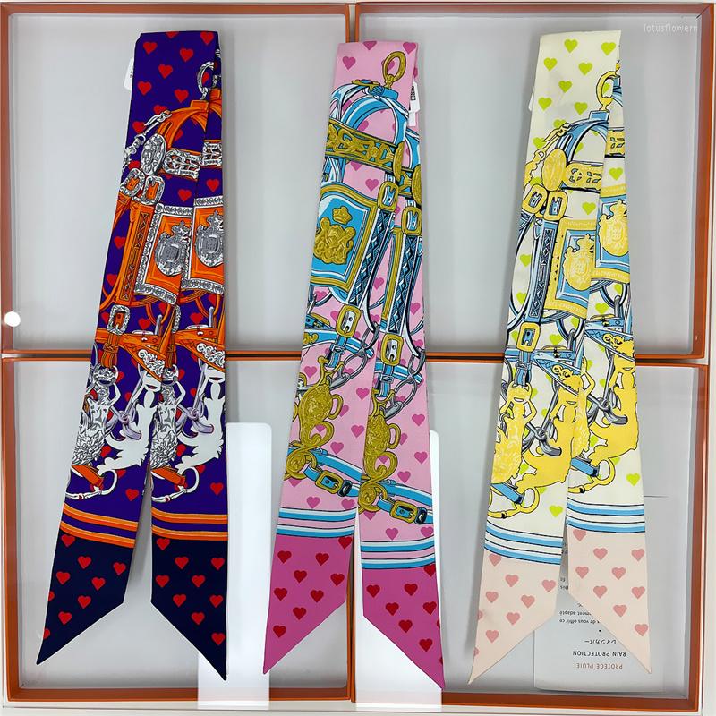 Scarves Fashion Print 18m/m Twill Silk Women Scarf Bag Ribbons Tie Head Small Long Skinny 86 5CM Female Bow Ties
Scarves Fashion Print 18m/m Twill Silk Women Scarf Bag Ribbons Tie Head Small Long Skinny 86 5CM Female Bow Ties