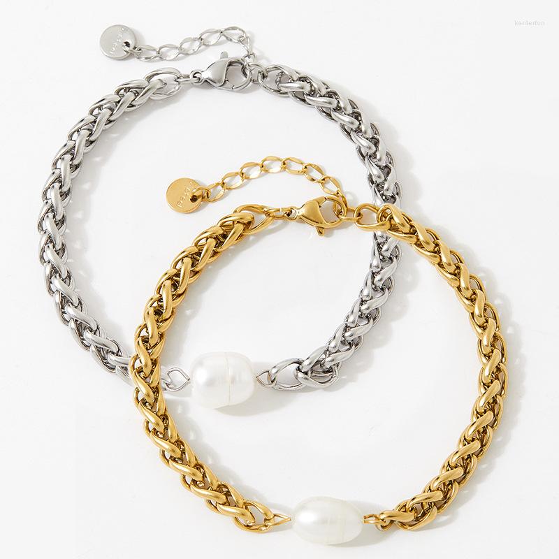 Link Bracelets Hip Hop Original Keel Classic Chain Pearl Pendant Bracelet Men Womne SimpleStainless Steel Aesthetic Vintage French Jewelry 
Link Bracelets Hip Hop Original Keel Classic Chain Pearl Pendant Bracelet Men Womne SimpleStainless Steel Aesthetic Vintage French Jewelry