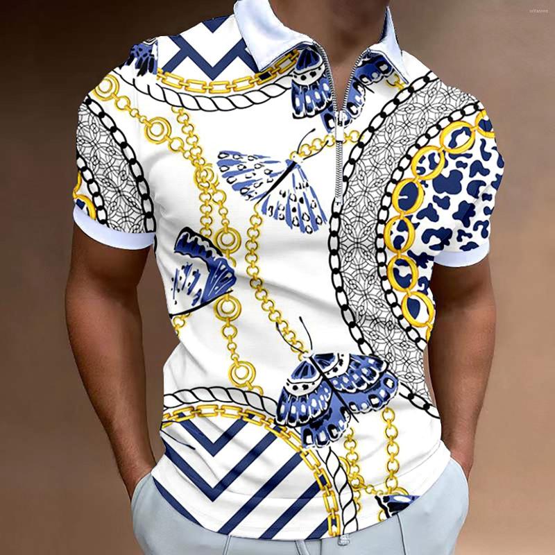 Men's Polos Men's Polo Shirt Chian Print Short Sleeve Turn-Down Collar Zipper For Men Casual Streetwear 2023 Summer Male Tops, Black
Men's Polos Men's Polo Shirt Chian Print Short Sleeve Turn-Down Collar Zipper For Men Casual Streetwear 2023 Summer Male Tops, Black