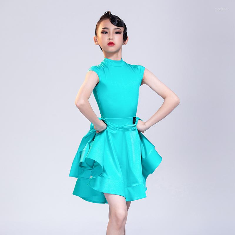 Stage Wear Kids Girls Latin Dance Dress High Neck Sleeveless Children Standard Competition Cha Samba Dancewear G7069, Custom colors
Stage Wear Kids Girls Latin Dance Dress High Neck Sleeveless Children Standard Competition Cha Samba Dancewear G7069, Custom colors