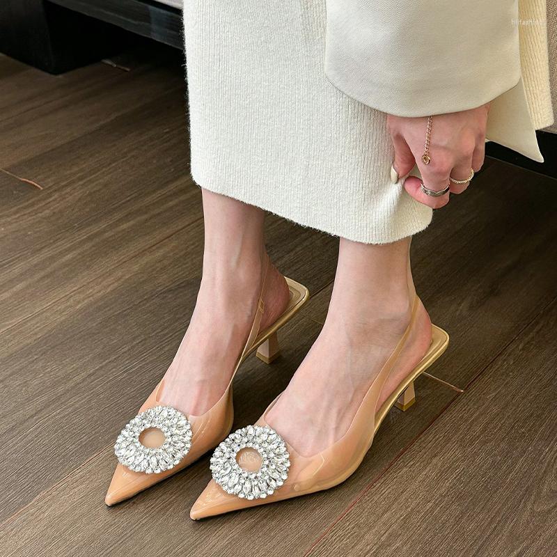 Slippers Pointed Toe Party PVC Crystal Mid Heels Women Shoes Sandals 2023 Summer Fashion Pumps Dress Stilettos, Silver
Slippers Pointed Toe Party PVC Crystal Mid Heels Women Shoes Sandals 2023 Summer Fashion Pumps Dress Stilettos, Silver