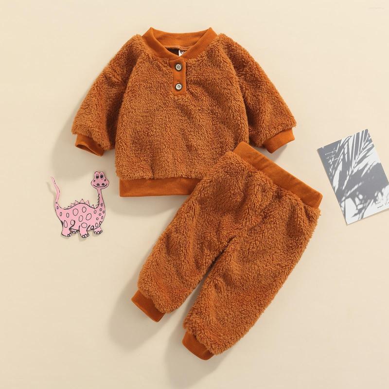 Clothing Sets 2Pcs Baby Girls Boys Autumn Winter Warm Outfit Solid Color Fluffy Plush Long Sleeve Round Collar Tops Trousers Clothes Set, Beige 
Clothing Sets 2Pcs Baby Girls Boys Autumn Winter Warm Outfit Solid Color Fluffy Plush Long Sleeve Round Collar Tops Trousers Clothes Set, Beige