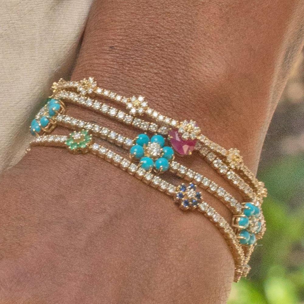 Chain Spring Arrived Fashion Jewelry 3mm Prong Set CZ Tennis Rainbow Daisy Flower Charm Colorful Bracelet 230508
Chain Spring Arrived Fashion Jewelry 3mm Prong Set CZ Tennis Rainbow Daisy Flower Charm Colorful Bracelet 230508