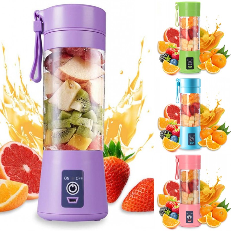 Portable 2 4 6 Blade Blender USB Electric Fruit Juicer Handheld Smoothie Maker Blender Stirring Rechargeable Mini Portable Juice Cup Water