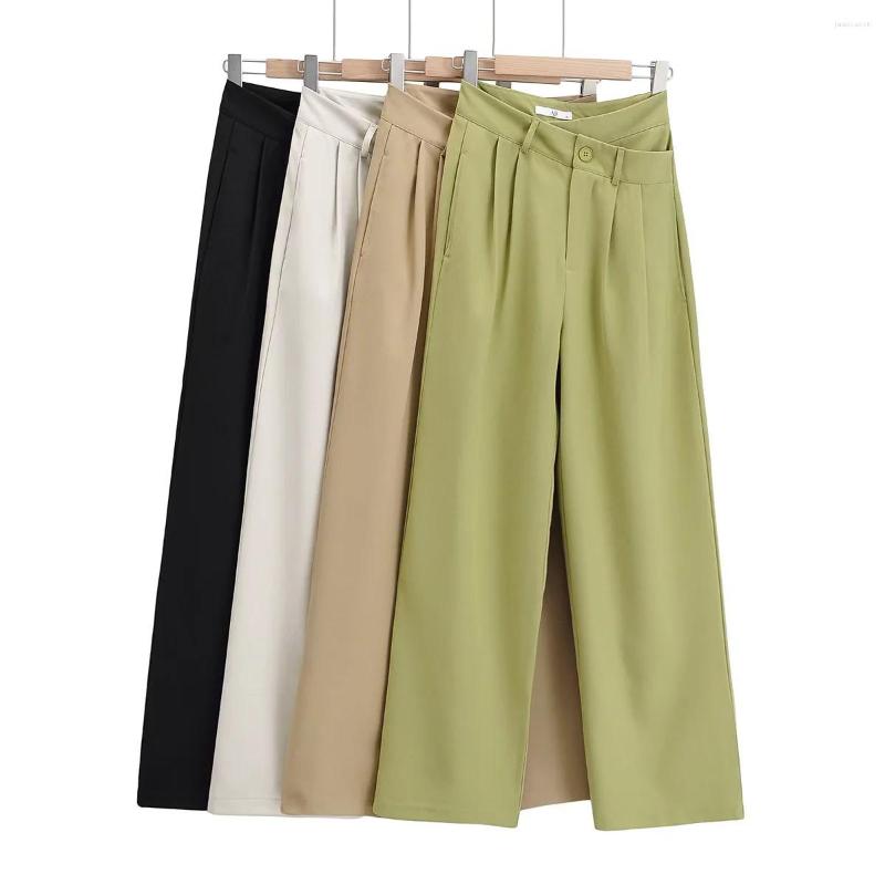 Women's Pants Women Suit Solid Color Irregular High Waist Casual Female Straight Fashion Loose Ladies Wide Leg Trousers 2023, Green
Women's Pants Women Suit Solid Color Irregular High Waist Casual Female Straight Fashion Loose Ladies Wide Leg Trousers 2023, Green