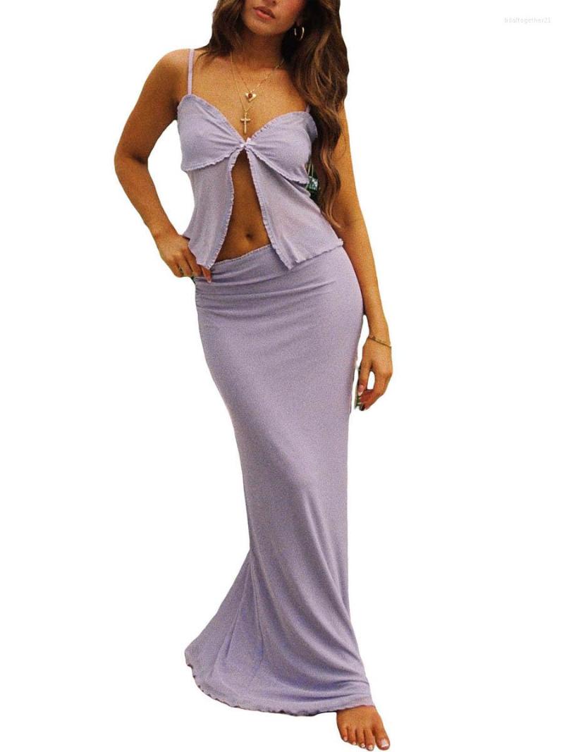 Two Piece Dress Women 2 Pieces Skirt Outfits Rhinestone Camisole Sleeveless Sling Tank Tops And Wrapped Hip Long Skirts Set, Purple
Two Piece Dress Women 2 Pieces Skirt Outfits Rhinestone Camisole Sleeveless Sling Tank Tops And Wrapped Hip Long Skirts Set, Purple