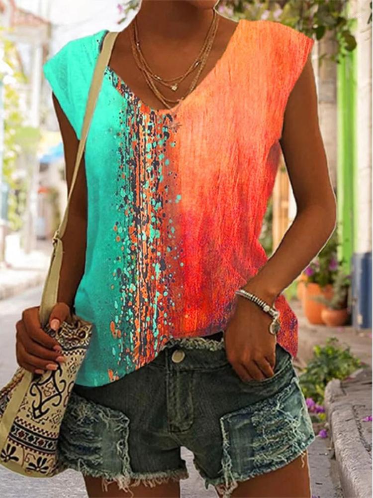 Women's Tanks Women's Summer Oversized T-Shirt Vest Fashion Sleeveless Gradient Printed Shirts Female Casual Tank Tops, Green
Women's Tanks Women's Summer Oversized T-Shirt Vest Fashion Sleeveless Gradient Printed Shirts Female Casual Tank Tops, Green