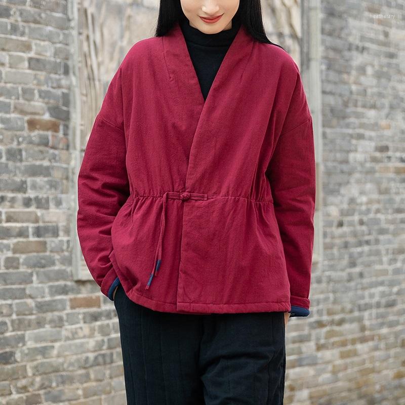 Ethnic Clothing Chinese Style Women Winter Coats Thick Warm Jackets Cotton Quilted National Kimono For 13043
Ethnic Clothing Chinese Style Women Winter Coats Thick Warm Jackets Cotton Quilted National Kimono For 13043
