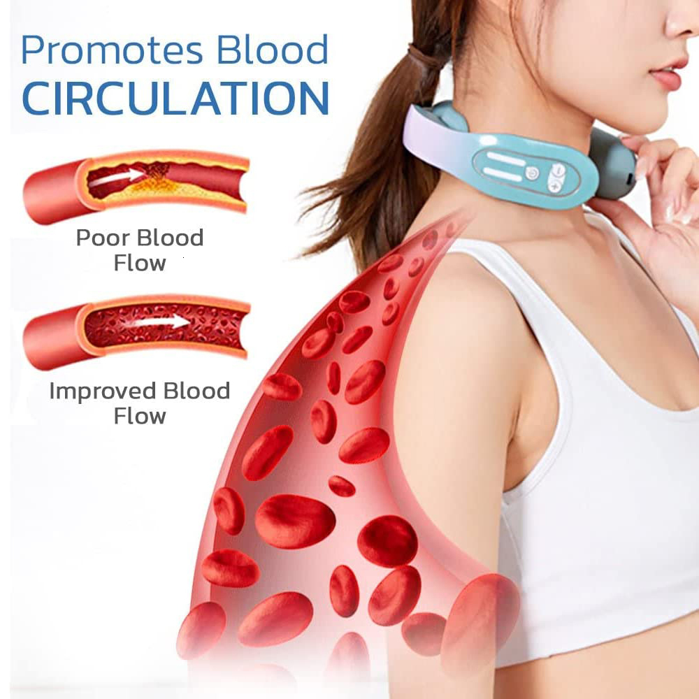 Other Massage Items EMS Neck r Cervical r TENS Electric Pulse Pain Relief Heating Therapy Lymphatic r Relax 230508