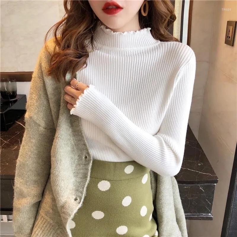 Women's T Shirts Ruffles Elegant Blouses Turtleneck Pink Solid T-Shirt Female Slim Korean Clothes Tops Women Long Sleeve Tees Spring Autumn, Yellow
Women's T Shirts Ruffles Elegant Blouses Turtleneck Pink Solid T-Shirt Female Slim Korean Clothes Tops Women Long Sleeve Tees Spring Autumn, Yellow