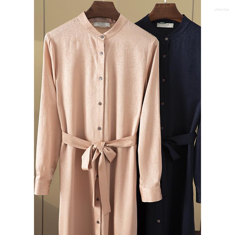 Casual Dresses 22MM Heavy Silk Long Sleeve Dress Mulberry Jacquard Shirt Skirt Spring 2023 Woman, Navy blue jacquard
Casual Dresses 22MM Heavy Silk Long Sleeve Dress Mulberry Jacquard Shirt Skirt Spring 2023 Woman, Navy blue jacquard