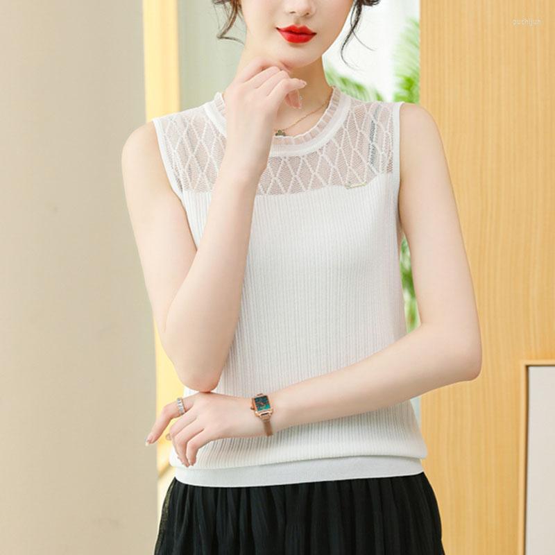 Women's T Shirts 2023 Summer Thin Sleeveless Shirt Women Tank Top White Knitted Tops O Neck Tshirts Casual Woman Clothes Sweet Tee Femme, Black
Women's T Shirts 2023 Summer Thin Sleeveless Shirt Women Tank Top White Knitted Tops O Neck Tshirts Casual Woman Clothes Sweet Tee Femme, Black