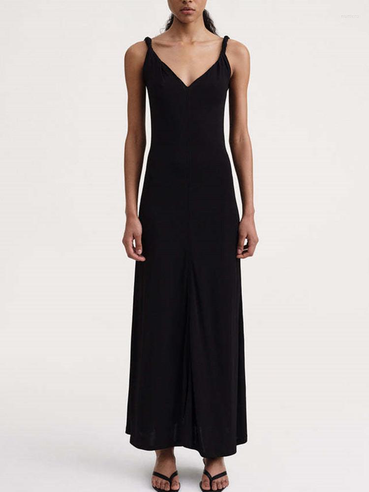 Casual Dresses Women' Fashion V-Neck Sling Midi Dress Lady 2023 Summer A-Line Robe Solid Color Twist Knot Spaghetti Strap, Black
Casual Dresses Women' Fashion V-Neck Sling Midi Dress Lady 2023 Summer A-Line Robe Solid Color Twist Knot Spaghetti Strap, Black