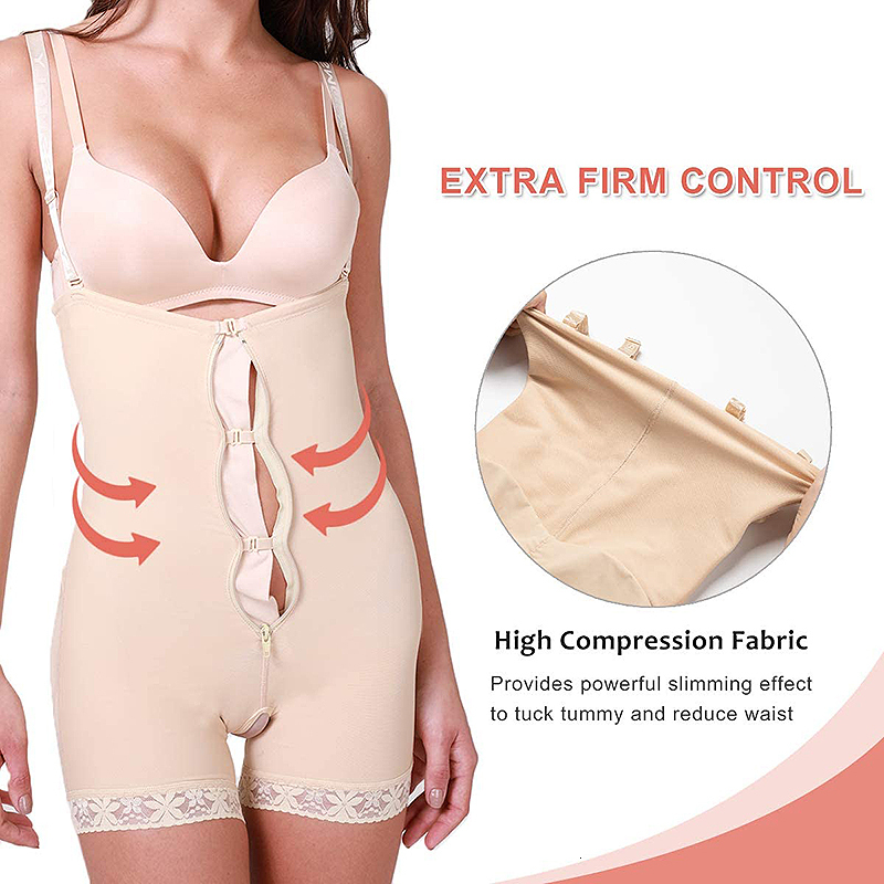 Waist Tummy Shaper Shapewear for Women Tummy Control Full Body Shaper Waist Trainer Bodysuit Butt Lifter zips Compression Garment Fajas Colombianas 23